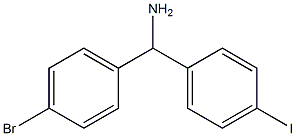 (4-bromophenyl)(4-iodophenyl)methanamine Struktur