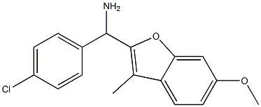 (4-chlorophenyl)(6-methoxy-3-methyl-1-benzofuran-2-yl)methanamine Struktur