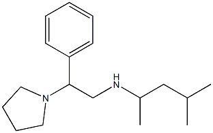 (4-methylpentan-2-yl)[2-phenyl-2-(pyrrolidin-1-yl)ethyl]amine Struktur