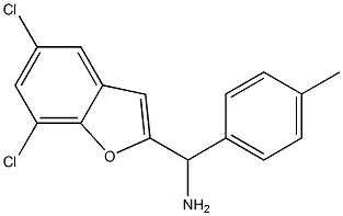 (5,7-dichloro-1-benzofuran-2-yl)(4-methylphenyl)methanamine Struktur