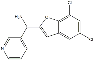 (5,7-dichloro-1-benzofuran-2-yl)(pyridin-3-yl)methanamine Struktur