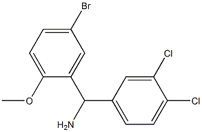 (5-bromo-2-methoxyphenyl)(3,4-dichlorophenyl)methanamine Struktur