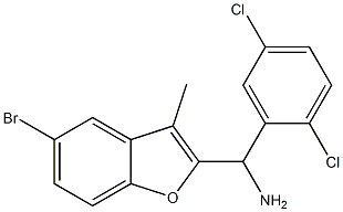 (5-bromo-3-methyl-1-benzofuran-2-yl)(2,5-dichlorophenyl)methanamine Struktur