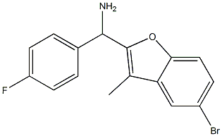 (5-bromo-3-methyl-1-benzofuran-2-yl)(4-fluorophenyl)methanamine Struktur