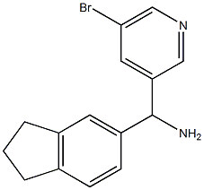 (5-bromopyridin-3-yl)(2,3-dihydro-1H-inden-5-yl)methanamine Struktur