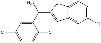 (5-chloro-1-benzofuran-2-yl)(2,5-dichlorophenyl)methanamine Struktur