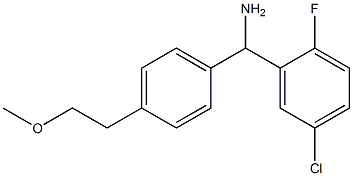 (5-chloro-2-fluorophenyl)[4-(2-methoxyethyl)phenyl]methanamine Struktur