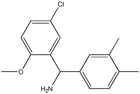 (5-chloro-2-methoxyphenyl)(3,4-dimethylphenyl)methanamine Struktur