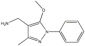 (5-methoxy-3-methyl-1-phenyl-1H-pyrazol-4-yl)methanamine Struktur