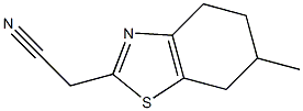 (6-methyl-4,5,6,7-tetrahydro-1,3-benzothiazol-2-yl)acetonitrile Struktur