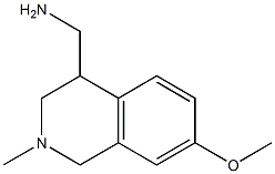 (7-methoxy-2-methyl-1,2,3,4-tetrahydroisoquinolin-4-yl)methanamine Struktur