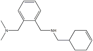 (cyclohex-3-en-1-ylmethyl)({2-[(dimethylamino)methyl]phenyl}methyl)amine Struktur