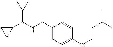 (dicyclopropylmethyl)({[4-(3-methylbutoxy)phenyl]methyl})amine Struktur