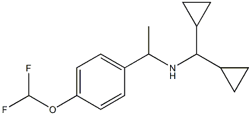 (dicyclopropylmethyl)({1-[4-(difluoromethoxy)phenyl]ethyl})amine Struktur