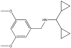 (dicyclopropylmethyl)[(3,5-dimethoxyphenyl)methyl]amine Struktur