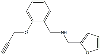 (furan-2-ylmethyl)({[2-(prop-2-yn-1-yloxy)phenyl]methyl})amine Struktur