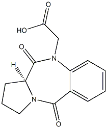 [(11aS)-5,11-dioxo-2,3,11,11a-tetrahydro-1H-pyrrolo[2,1-c][1,4]benzodiazepin-10(5H)-yl]acetic acid Struktur