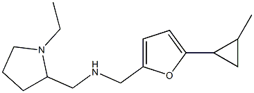 [(1-ethylpyrrolidin-2-yl)methyl]({[5-(2-methylcyclopropyl)furan-2-yl]methyl})amine Struktur