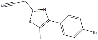 [4-(4-bromophenyl)-5-methyl-1,3-thiazol-2-yl]acetonitrile Struktur