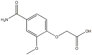 [4-(aminocarbonyl)-2-methoxyphenoxy]acetic acid Struktur