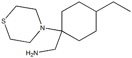 [4-ethyl-1-(thiomorpholin-4-yl)cyclohexyl]methanamine Struktur