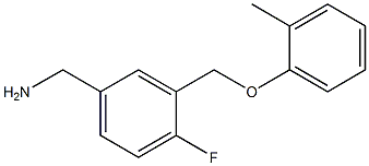 [4-fluoro-3-(2-methylphenoxymethyl)phenyl]methanamine Struktur