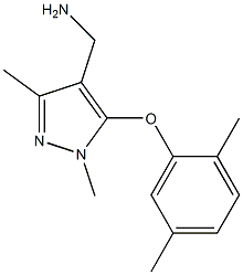 [5-(2,5-dimethylphenoxy)-1,3-dimethyl-1H-pyrazol-4-yl]methanamine Struktur