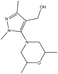 [5-(2,6-dimethylmorpholin-4-yl)-1,3-dimethyl-1H-pyrazol-4-yl]methanol Struktur