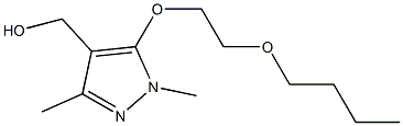 [5-(2-butoxyethoxy)-1,3-dimethyl-1H-pyrazol-4-yl]methanol Struktur