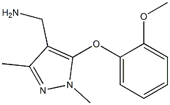 [5-(2-methoxyphenoxy)-1,3-dimethyl-1H-pyrazol-4-yl]methanamine Struktur