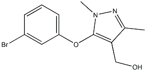 [5-(3-bromophenoxy)-1,3-dimethyl-1H-pyrazol-4-yl]methanol Struktur