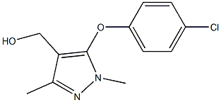 [5-(4-chlorophenoxy)-1,3-dimethyl-1H-pyrazol-4-yl]methanol Struktur