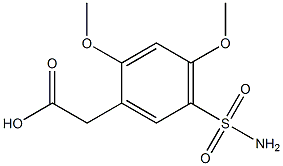 [5-(aminosulfonyl)-2,4-dimethoxyphenyl]acetic acid Struktur