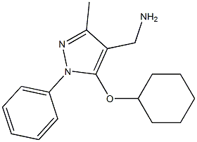 [5-(cyclohexyloxy)-3-methyl-1-phenyl-1H-pyrazol-4-yl]methanamine Struktur