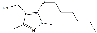 [5-(hexyloxy)-1,3-dimethyl-1H-pyrazol-4-yl]methanamine Struktur