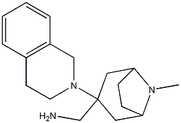 [8-methyl-3-(1,2,3,4-tetrahydroisoquinolin-2-yl)-8-azabicyclo[3.2.1]octan-3-yl]methanamine Struktur