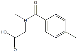 [methyl(4-methylbenzoyl)amino]acetic acid Struktur