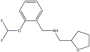 {[2-(difluoromethoxy)phenyl]methyl}(oxolan-2-ylmethyl)amine Struktur