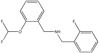 {[2-(difluoromethoxy)phenyl]methyl}[(2-fluorophenyl)methyl]amine Struktur