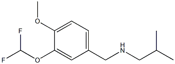 {[3-(difluoromethoxy)-4-methoxyphenyl]methyl}(2-methylpropyl)amine Struktur