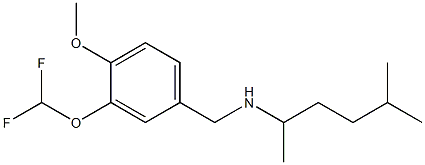 {[3-(difluoromethoxy)-4-methoxyphenyl]methyl}(5-methylhexan-2-yl)amine Struktur