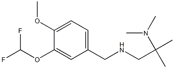 {[3-(difluoromethoxy)-4-methoxyphenyl]methyl}[2-(dimethylamino)-2-methylpropyl]amine Struktur