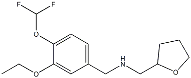 {[4-(difluoromethoxy)-3-ethoxyphenyl]methyl}(oxolan-2-ylmethyl)amine Struktur