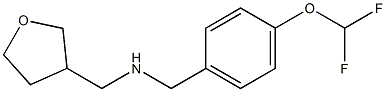 {[4-(difluoromethoxy)phenyl]methyl}(oxolan-3-ylmethyl)amine Struktur