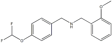 {[4-(difluoromethoxy)phenyl]methyl}[(2-methoxyphenyl)methyl]amine Struktur