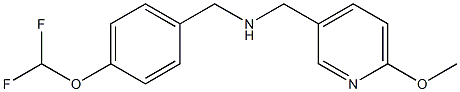 {[4-(difluoromethoxy)phenyl]methyl}[(6-methoxypyridin-3-yl)methyl]amine Struktur