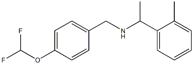 {[4-(difluoromethoxy)phenyl]methyl}[1-(2-methylphenyl)ethyl]amine Struktur