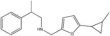 {[5-(2-methylcyclopropyl)furan-2-yl]methyl}(2-phenylpropyl)amine Struktur