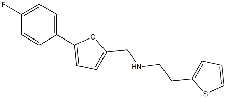 {[5-(4-fluorophenyl)furan-2-yl]methyl}[2-(thiophen-2-yl)ethyl]amine Struktur