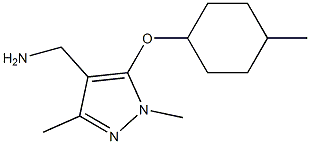 {1,3-dimethyl-5-[(4-methylcyclohexyl)oxy]-1H-pyrazol-4-yl}methanamine Struktur